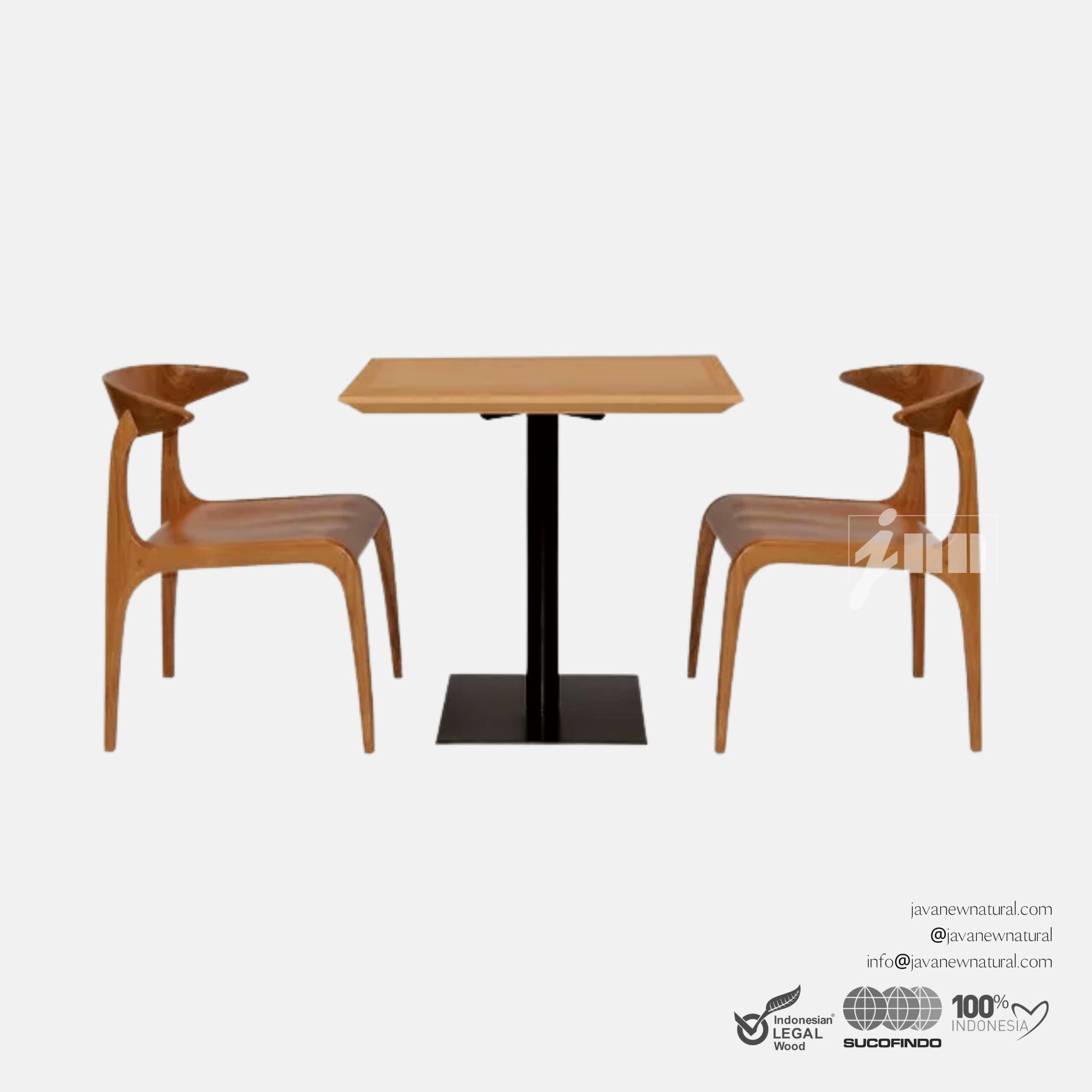 JNN Indonesian Furniture Dining Set Oak and Walnut